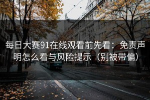 每日大赛91在线观看前先看：免责声明怎么看与风险提示（别被带偏）